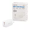 Dubbele USB-stopcontactadapter 65W, 2xUSB-C, wit