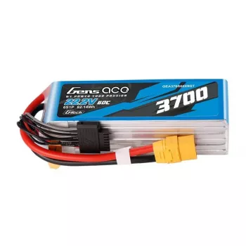 Batterij Gens ace GEA376S60X9GT 22,2 V LiPo ingebouwd voor RC-modellen, 0,536 kg, zwart/blauw/grijs/wit