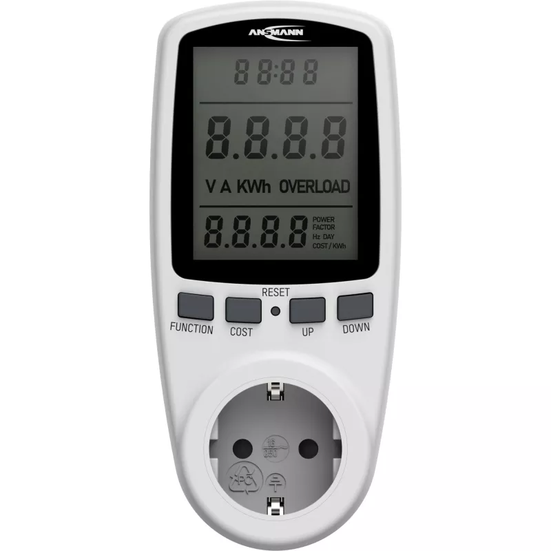 Energiekostenmeter ANSMANN APM2 120-0007 met LCD-display