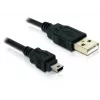 USB-kabel DeLOCK 82252 USB 2.0 1,5 m USB A mini-USB B zwart