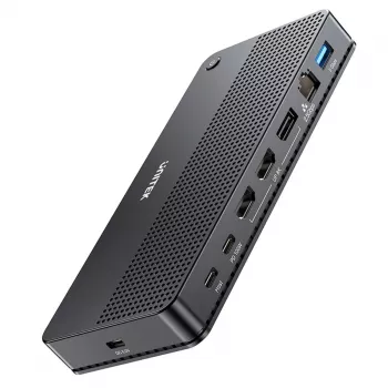 Dockingstation UNITEK D1104A01 USB4 bekabeld 100 W Power Delivery