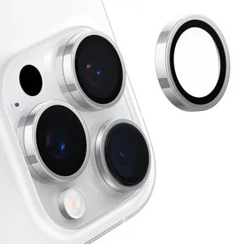 Torras Lensguard camera-glas voor iPhone 16 Pro (grijs)