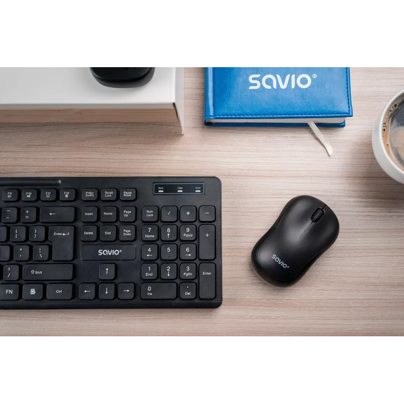 Savio KB-02 toetsenbord home/office USB QWERTY zwart