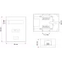 Netwerk-aansluitdoos Alantec GN005 — Cat5e, F/UTP (FTP)-afscherming, wit, 50×66×25 mm