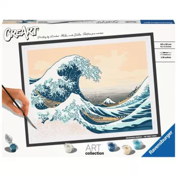 Kleurset Ravensburger CreArt ART Collection De grote golf Hokusai 23690 — schilderen-op-nummer-kunstset