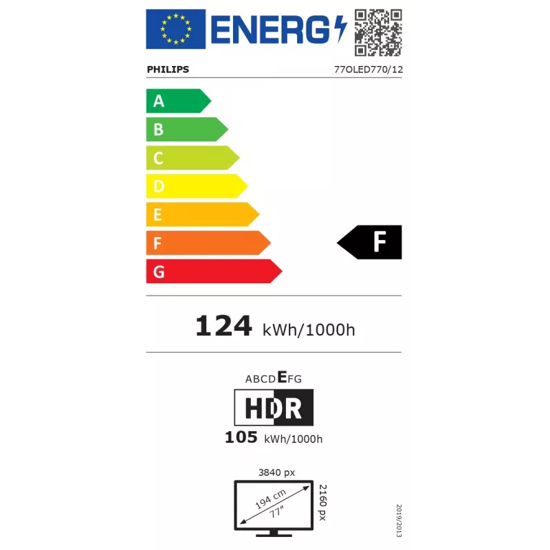 Philips 77OLED770/12 77 inch (195,6 cm) OLED 4K UHD Ambilight Smart TV televisie, Titan OS, Dolby Vision, HDR10+, 120 Hz, wifi