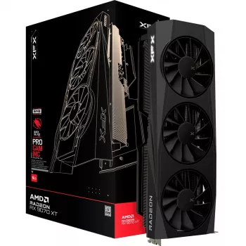 Videokaart XFX Radeon RX 9070 XT — 16 GB GDDR6, 256-bit, PCIe 5.0, 3x DisplayPort 2.1, HDMI 2.1, 3 ventilatoren