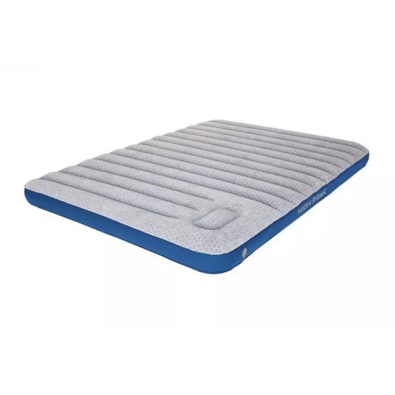 High Peak 40045 luchtmatras tweepersoonsmatras blauw, lichtgrijs