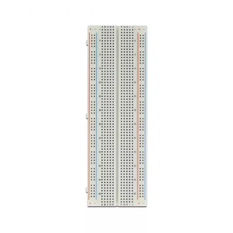 Breadboard DELOCK 18313 — soldeervrij prototyping-board, kunststof, 55×165×9 mm, wit