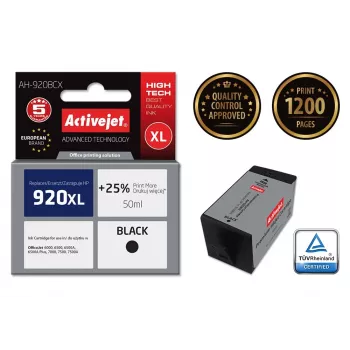 Activejet AH-920BCX inkt (vervanging voor HP 920XL CD975AE; Premium; 50 ml; zwart)