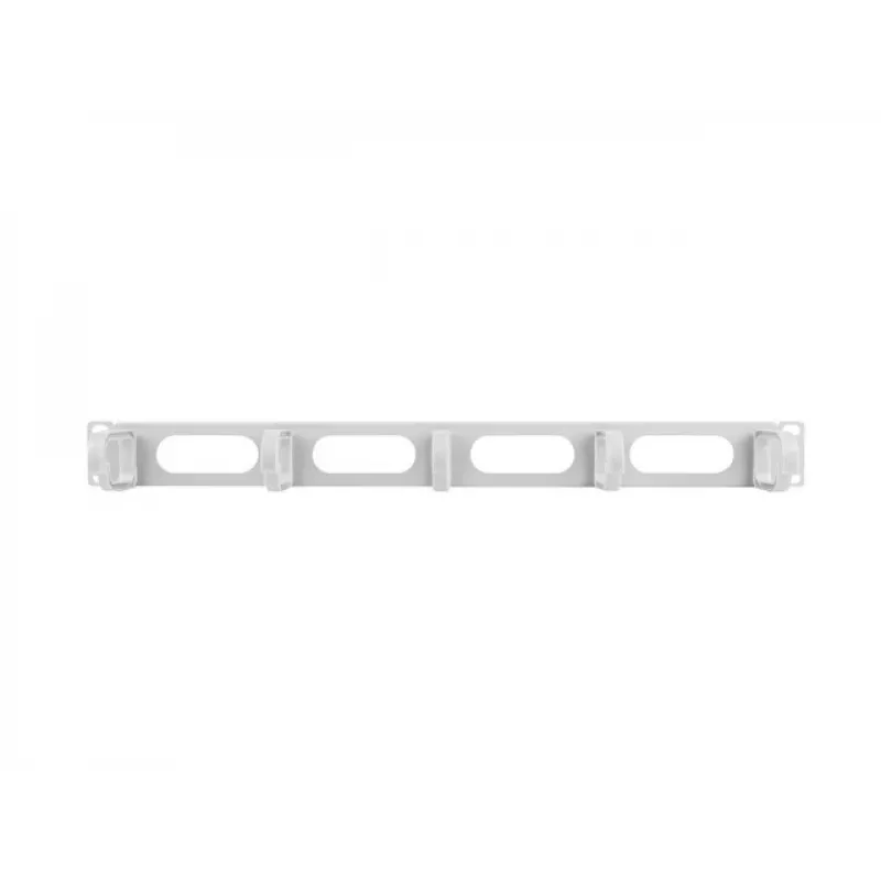 Rack kabelgeleidingspaneel LANBERG AK-1205-S, 1U metaal, 19 inch (48,3 cm), diepte 80 mm, grijs