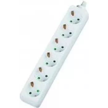 Verlengsnoer Dexlan 994910 4m 6 stopcontacten binnen wit