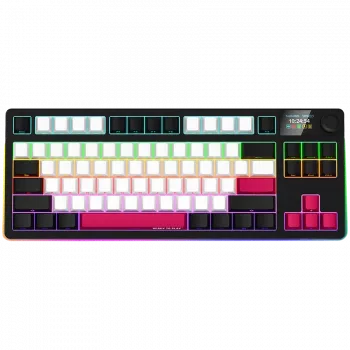 LORGAR KBP70TKLW, draadloos TKL mechanisch gaming-toetsenbord Pro, zwart/rood, EN-layout