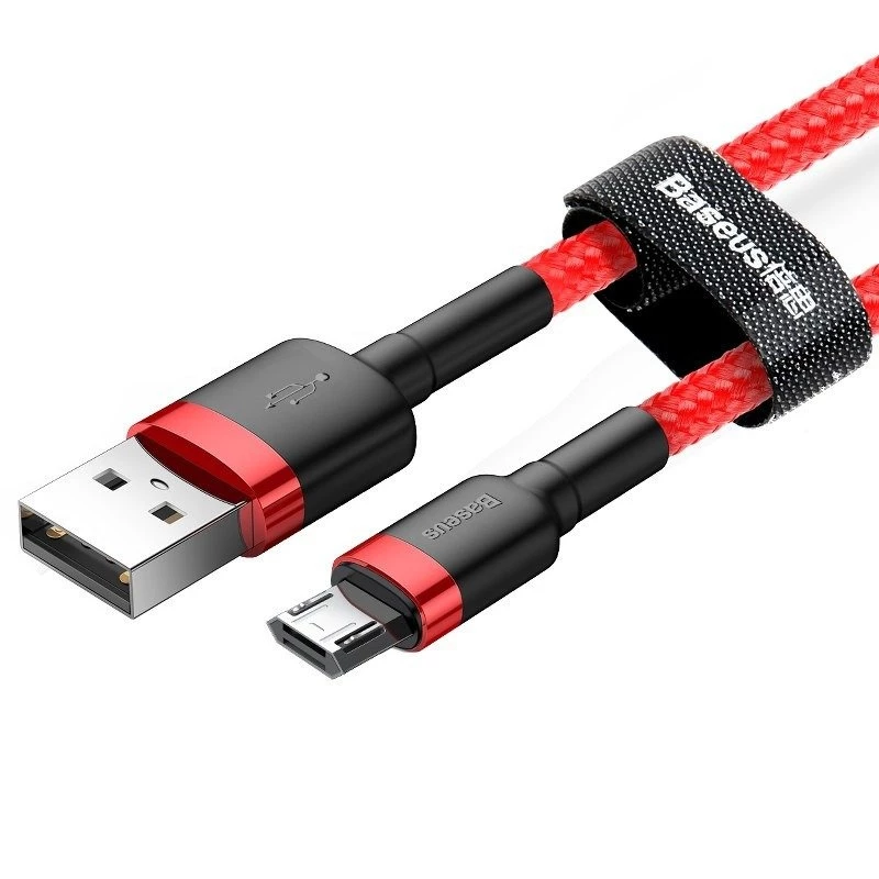 USB-kabel Baseus CAMKLF-C09 2m USB A naar Micro-USB B rood