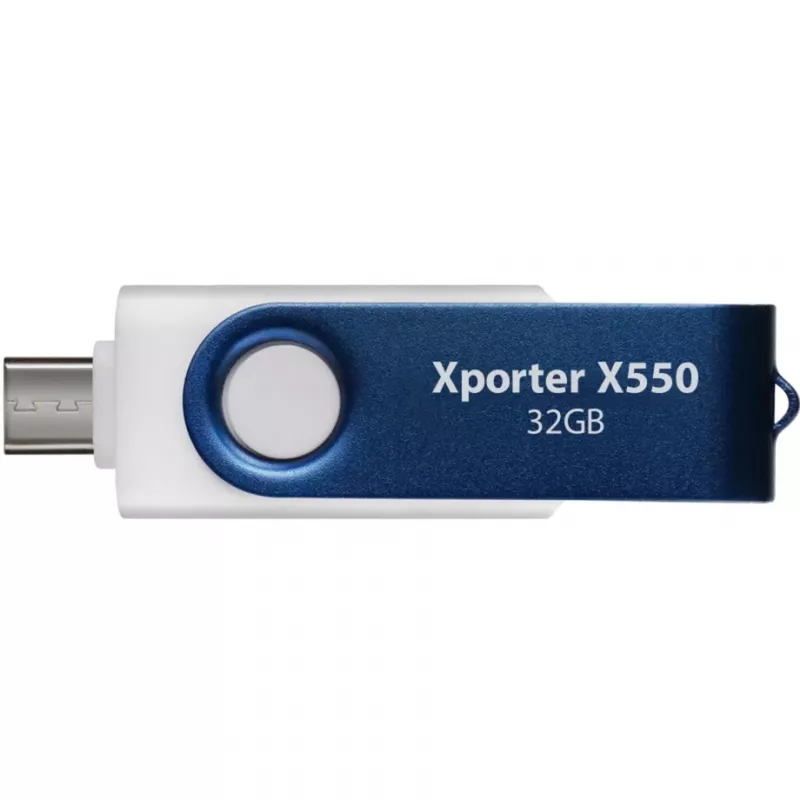 Xporter X550 32GB, USB-flashdrive blauw/wit, USB-A en USB-C 3.2 Gen 1