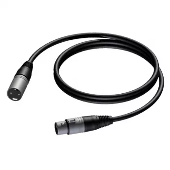 PROCAB kabel XLR-stekker naar XLR-bus 1m