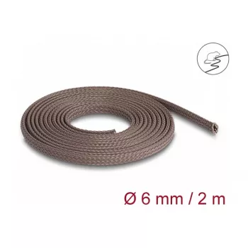 Kabelslang DeLOCK 20897 bruin polyester 6mm