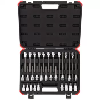 Dopsleutelset Gedore R68003030 — 1/2 inch aandrijving, 30-delige schroevendraaier-dopsleutel- en accessoireset