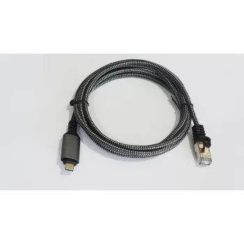 Netwerkkabel AKTBXKS6USBC30B RJ-45 USB-C-kabel Cat.6 3m zwart