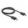 DisplayPort-kabel DeLOCK 82423 1 m stekker naar stekker zwart