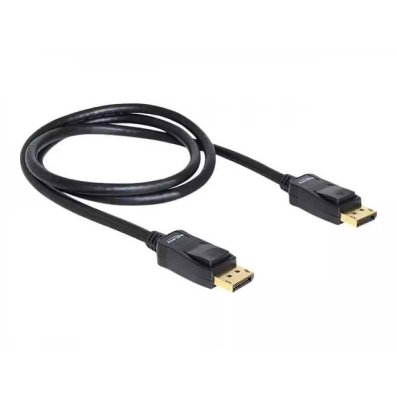 DisplayPort-kabel DeLOCK 82423 1 m stekker naar stekker zwart