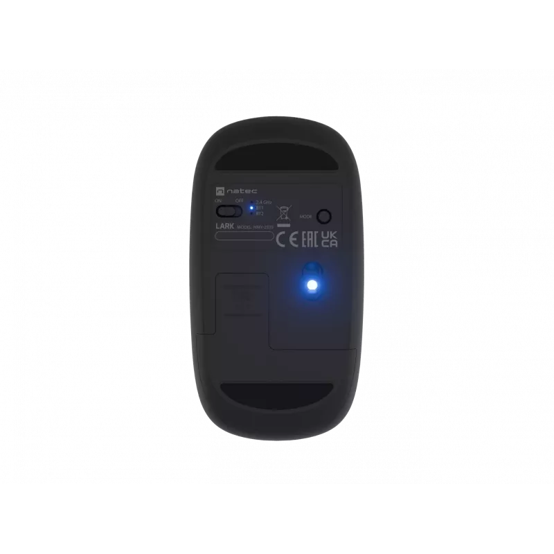 Natec muis | Lark | draadloos | 2,4 GHz, Bluetooth | antraciet