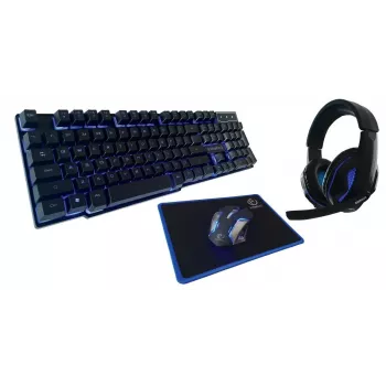 Toetsenbord muis inclusief Rebeltec SHERMAN gaming USB QZERTY Engels zwart