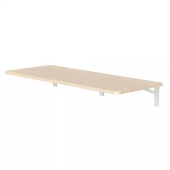 Wandgemonteerd klaprek MACLEAN MC-128 WD 100×40 cm houtlook