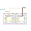 Enkelvoudige touch-schakelaar Spring model 0 glas zwart