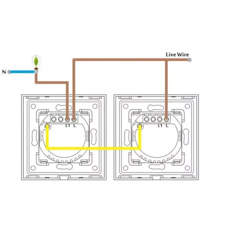 Enkelvoudige touch-schakelaar Spring model 0 glas zwart