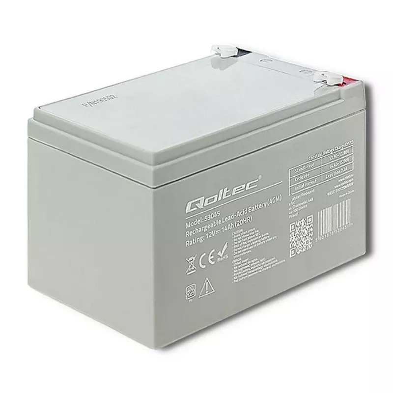 Qoltec 53045 AGM-accu 12V 14Ah