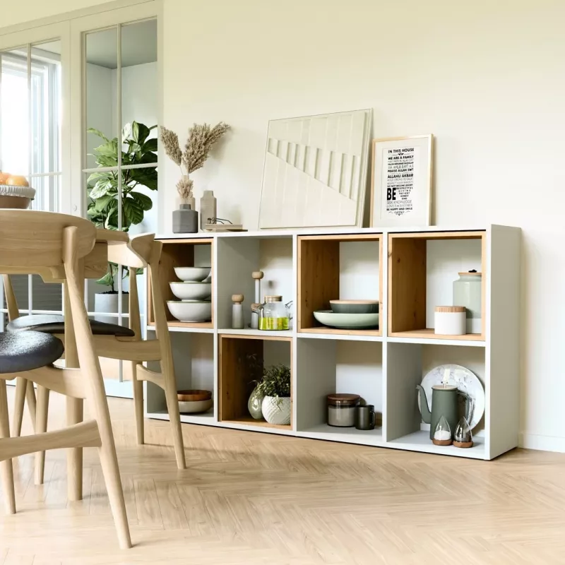 Topeshop MALAX 2X4 BIEL woonkamerboekenkast