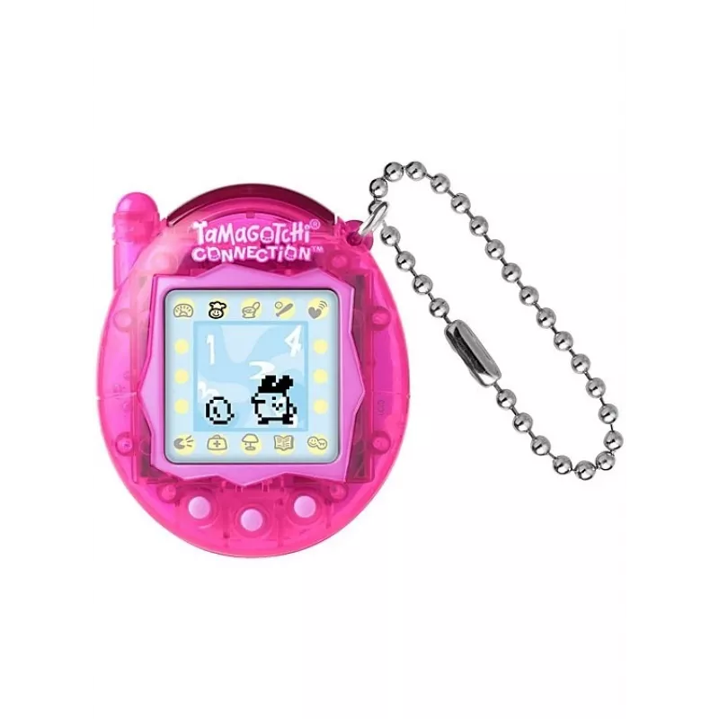 Handheld virtueel huisdier Bandai Tamagotchi Connection — doorschijnend roze