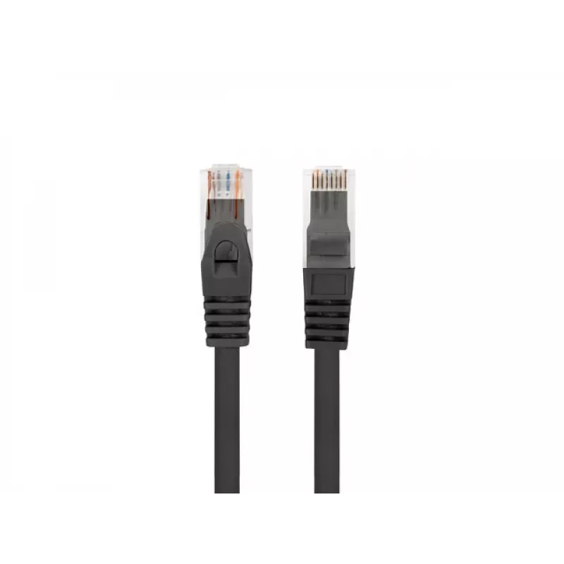 Patchkabel Cat.6 UTP LSZH CU 1m zwart Fluke getest