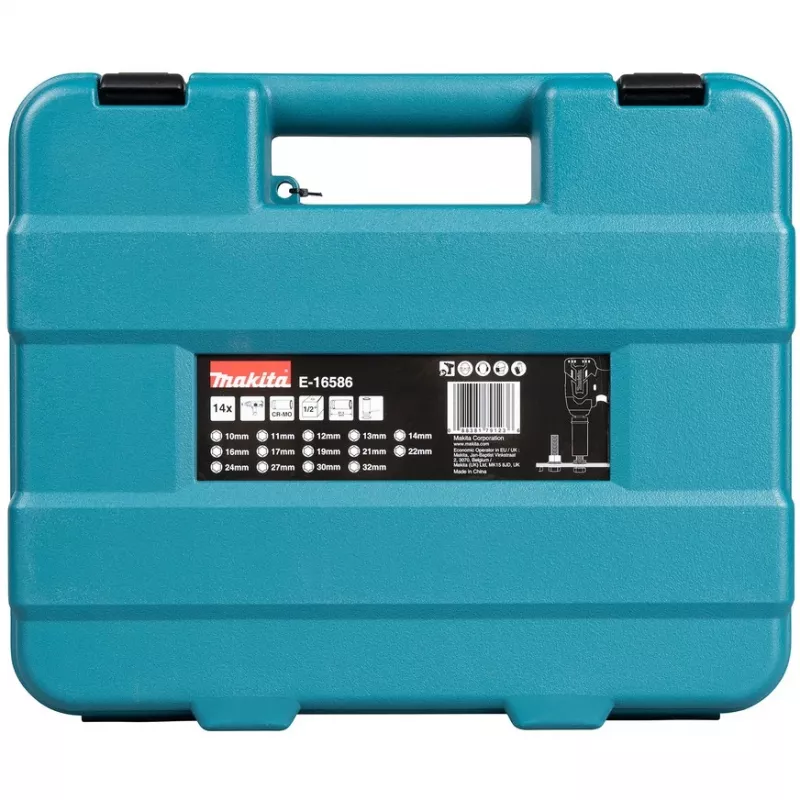 Makita E-16586 slagschroevendraaier-dopsleutel dopsleutelset zwart, groen