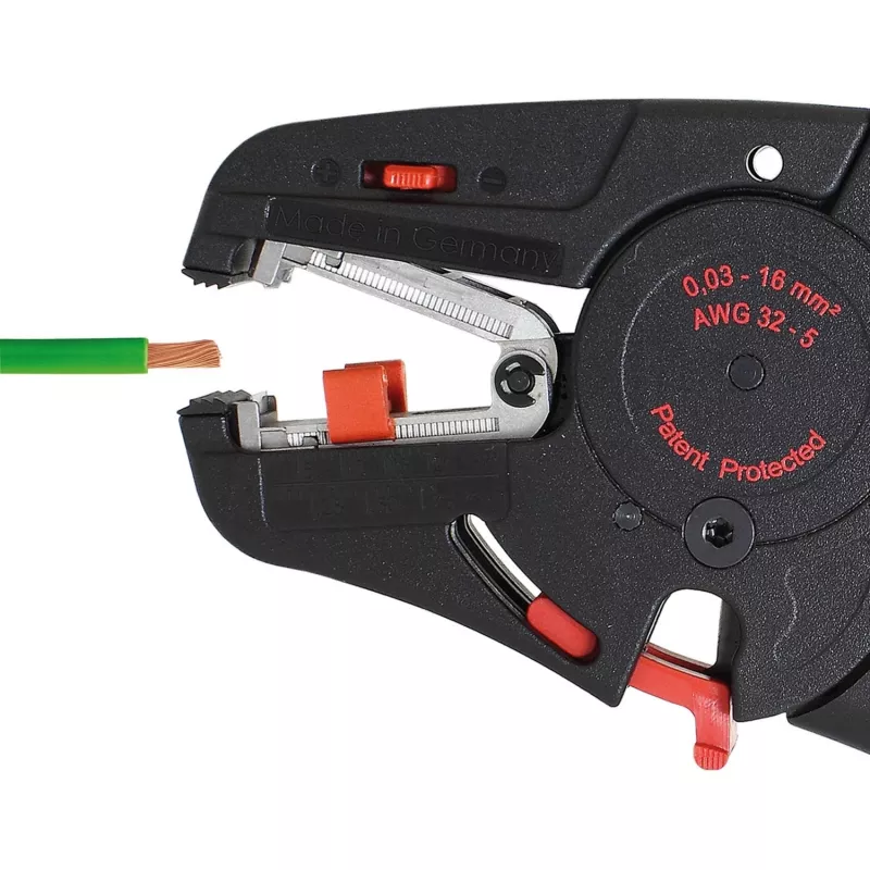 Automatische striptang (zwart/rood, tot 16mm²)