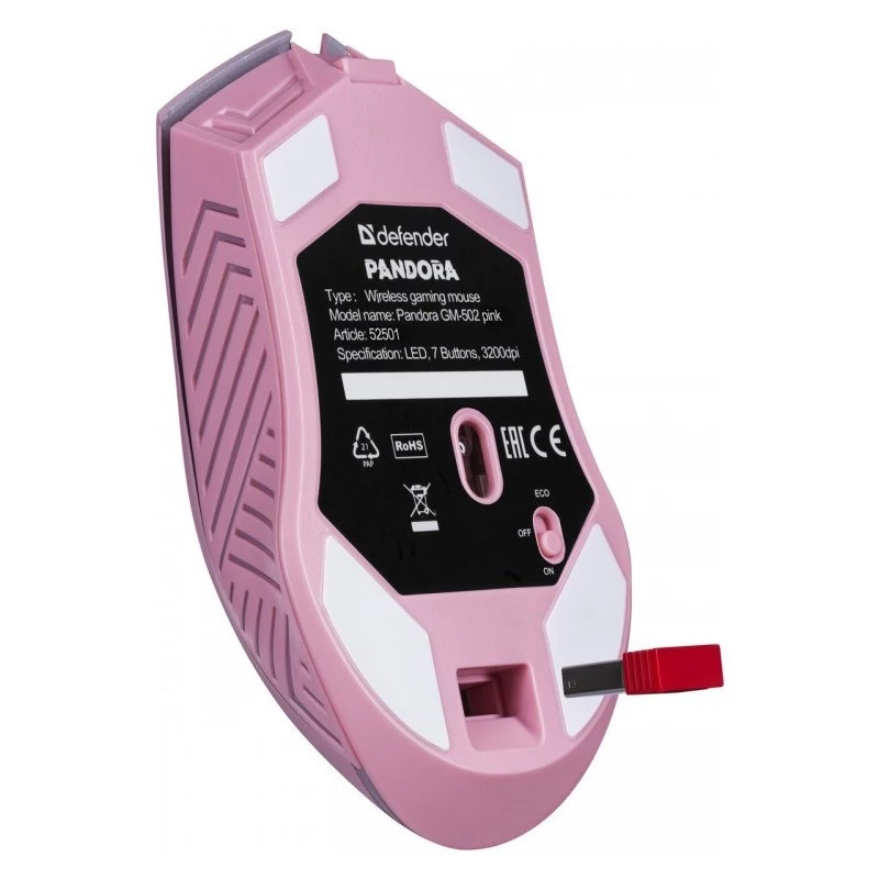 Draadloze gaming-muis DEFENDER P ANDORA PINK interface