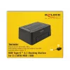 DeLOCK - HDD-dockingstation bays: 2 - SATA 6Gb/s - 6 Gbit/s - USB 3.1 (Gen 2) - zwart (63957)
