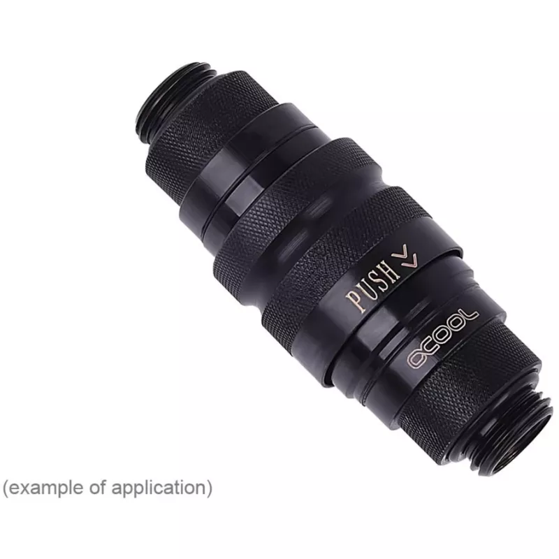 Fitting Alphacool 17440 — messing computerkoelingsfitting, zwart, 32×86×32 mm