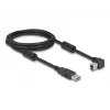 DeLOCK USB-kabel Type-A-stekker naar Type-B-stekker 90° links haaks 2 m