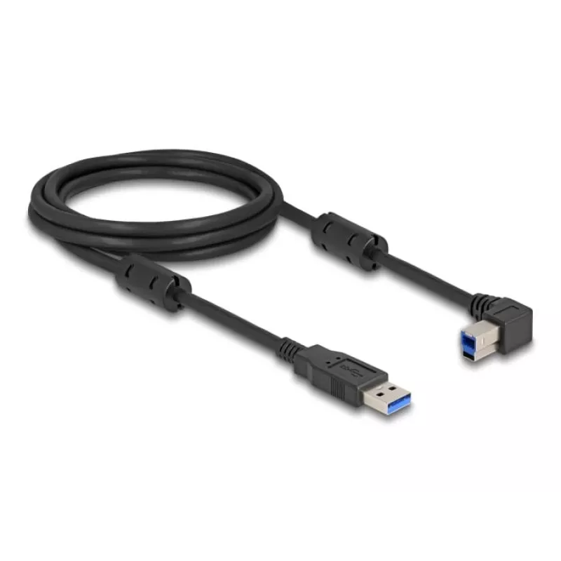DeLOCK USB-kabel Type-A-stekker naar Type-B-stekker 90° links haaks 2 m