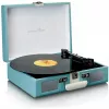 Riem aangedreven audioplatenspeler Lenco TT-110 blauw wit halfautomatisch