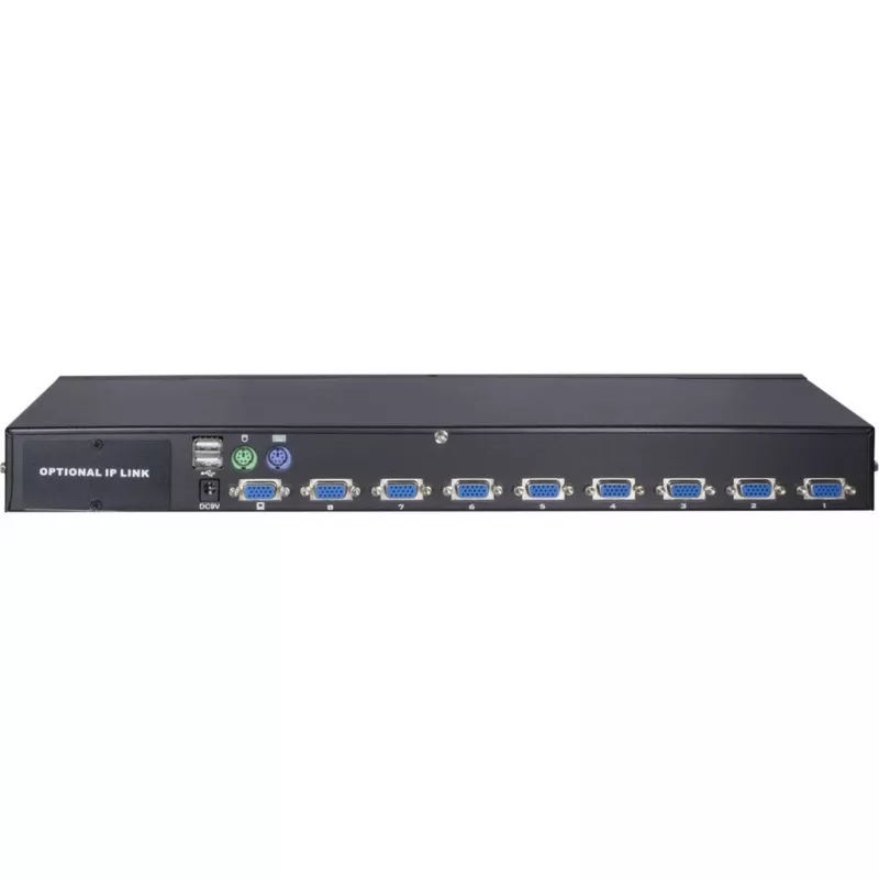 Inter-Tech KVM AS-9108DU rack-inbouw zwart toetsenbord/video/muis (KVM)-switch (88887233)