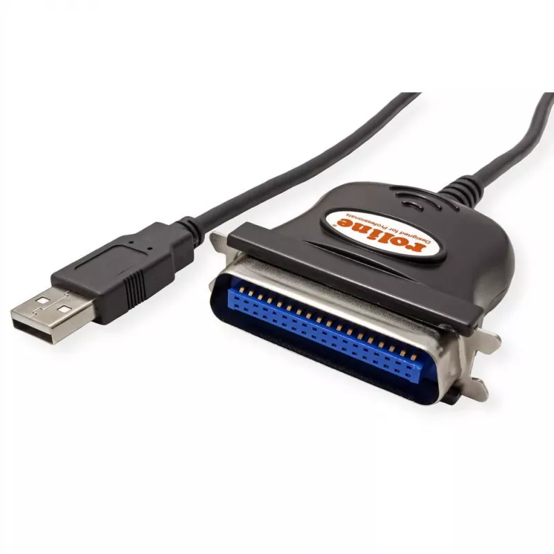 ROLINE 12.02.1092 kabeladapter IEEE 1284 USB-A zwart (12.02.1092)