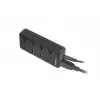 Natec Mantis 2 NHU-1557 usb 3.0-hub met 4 poorten, USB Type-B-ingang, aan/uit-schakelaars, netadapter, zwart