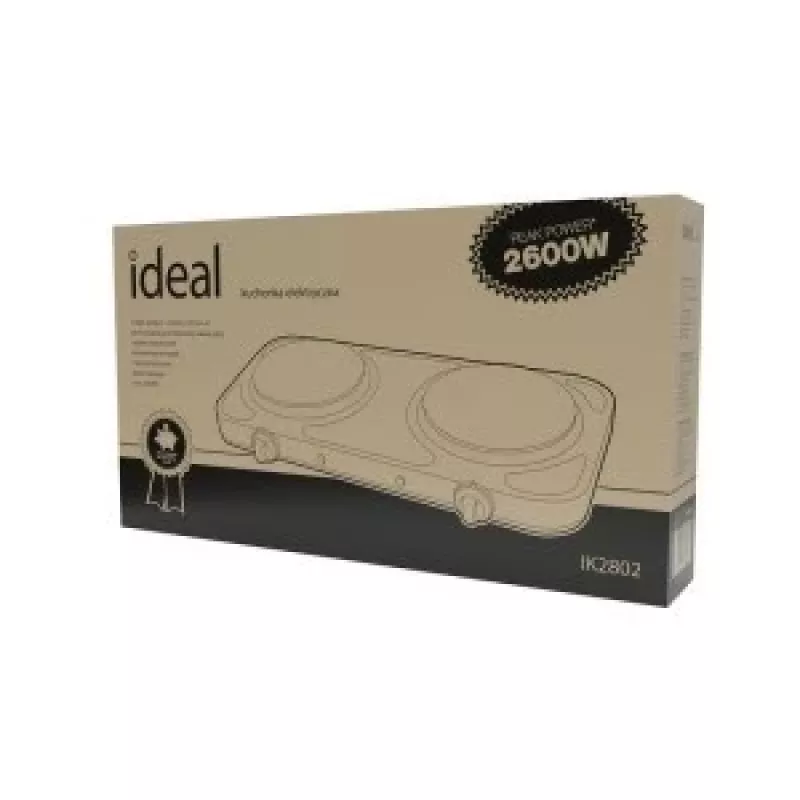 IDEAL 2-plaats elektrisch fornuis, maximaal vermogen 2600 W