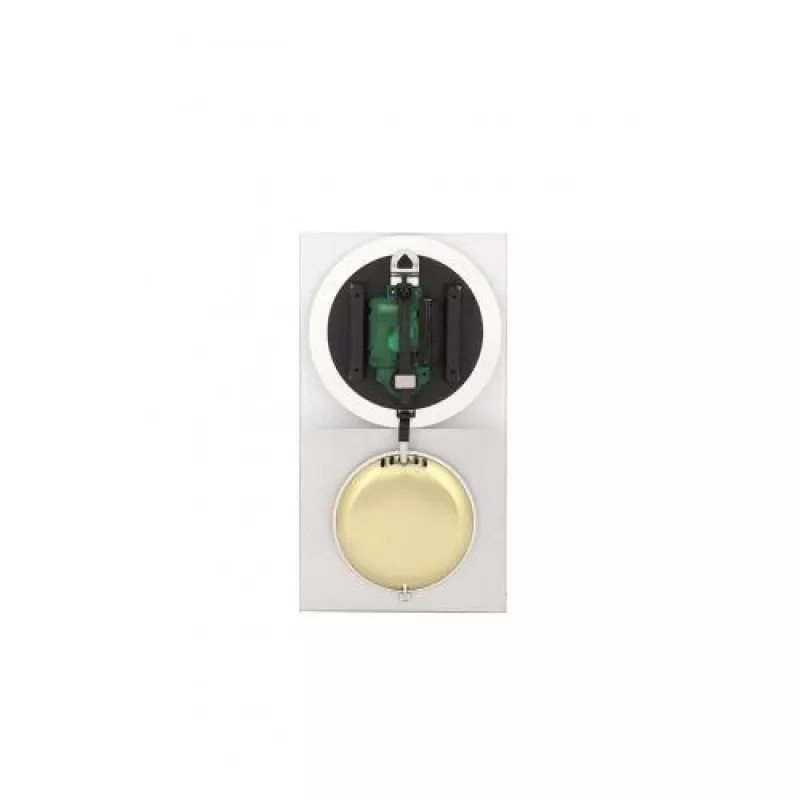 NeXtime klok 3028 OP klok, 16x30,2 cm, wand, glas, zilver