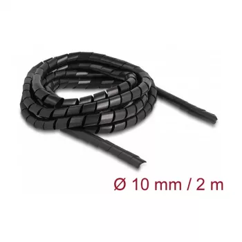 Delock flexibele spiraalslang 2 m x 10 mm zwart