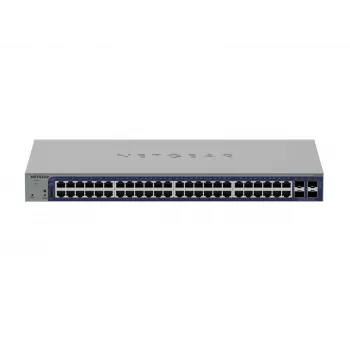 Managed Gigabit Ethernet-switch Netgear GS752TX, 48x RJ-45 10/100/1000, 10G-ondersteuning, 1U rack, grijs