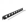 DeLOCK 67059 19-inch D-type patchpanel met trekontlasting, 8-poorts, 1HE, zwart